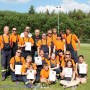 Feuerwehr Garrey-Zixdorf mit den gewonnen Pokalen