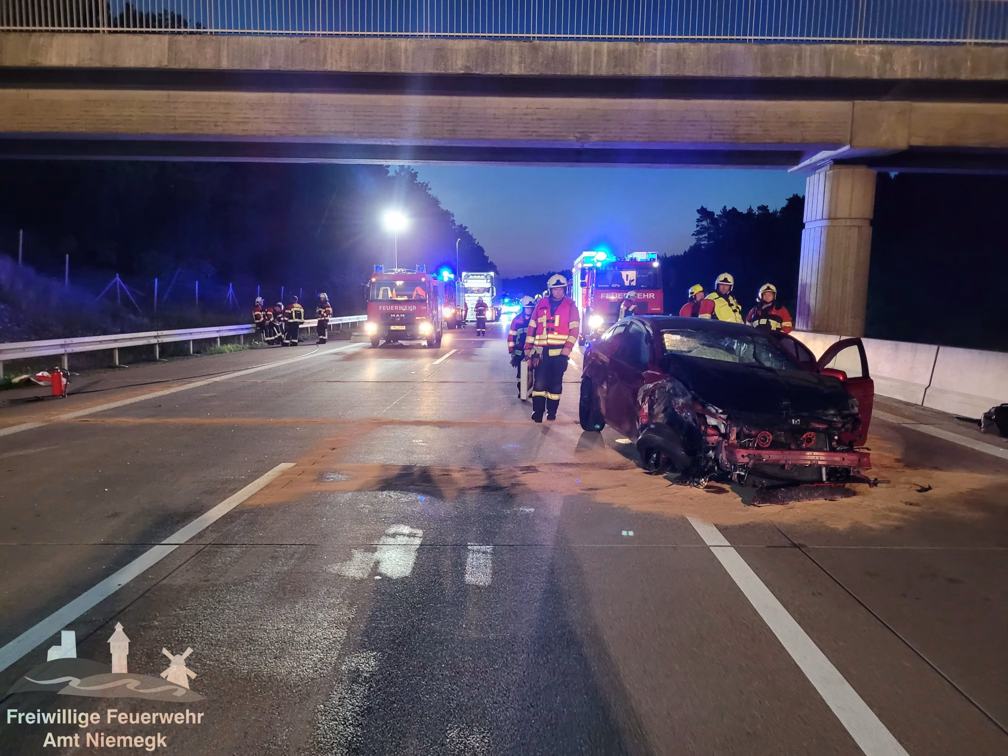 20.06.2025 – Hilfeleistung Verkehrsunfall – BAB9 AS Niemegk – AS Klein Marzehns